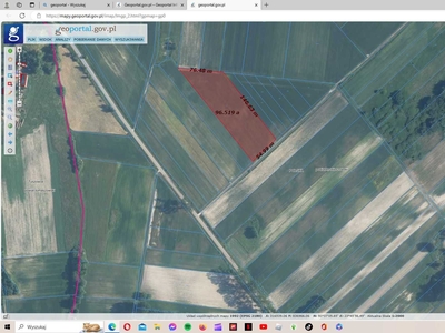 Sprzedam pole orne o pow. 0,96 ha