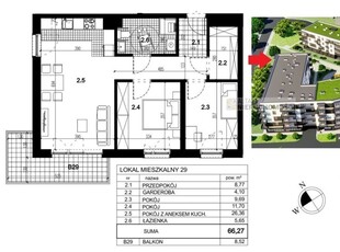 1-pokojowe mieszkanie 32m2 + loggia