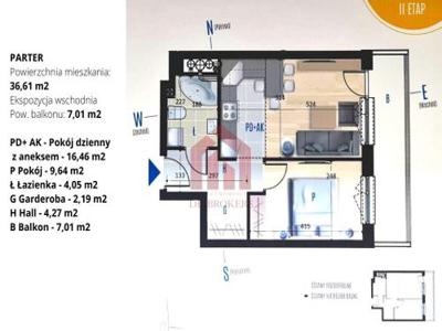 Mieszkanie na sprzedaż 2 pokoje Rzeszów, 37 m2, parter