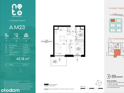 2 - pokojowe mieszkanie, 1 piętro, balkon