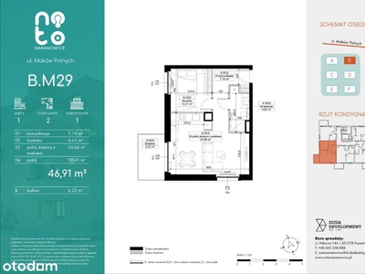 2 - pokojowe mieszkanie, 1 piętro, balkon