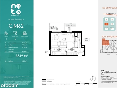 2 - pokojowe mieszkanie, 2 piętro, balkon