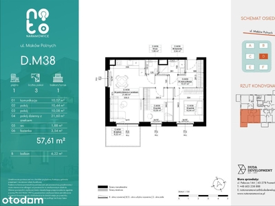 3 - pokojowe mieszkanie, pierwsze piętro, balkon