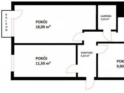 2 - pokojowe mieszkanie, 1 piętro, balkon