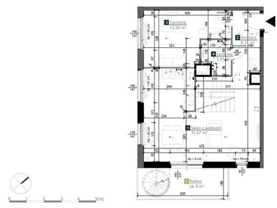 Białołęka, 2 pokoje 87,73m2, balkon 9m2