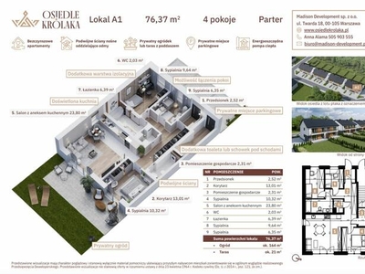 Osiedle Królaka - Lokale Bezczynszowe - 4 pokoje