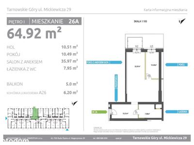 Dwupokojowe mieszkanie z balkonem