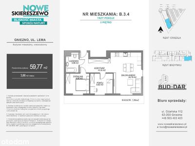 Przestronne 3-pokojowe mieszkanie Nowe Skiereszewo