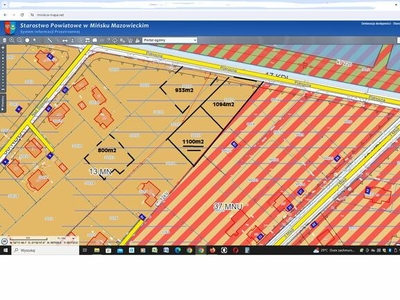 Działka 1100m2 bliźniak lub zab.szeregowa Halinów k.W-wa