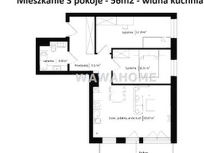Mieszkanie na sprzedaż, 56 m², Nowy Dwór Mazowiecki