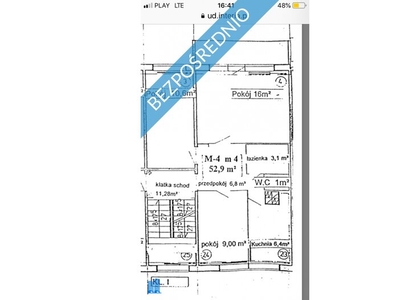 Mieszkanie na sprzedaż 53,00 m², piętro 1