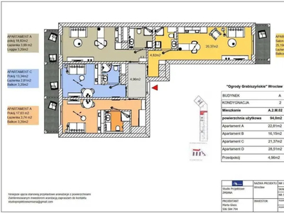 4p 94m, Grabiszyńskie Ogrody 4 KAWALERKI (Wrocław)