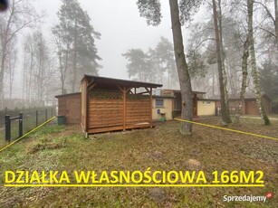 Sieraków Domek letniskowy działka własnościowa nad jeziorem las