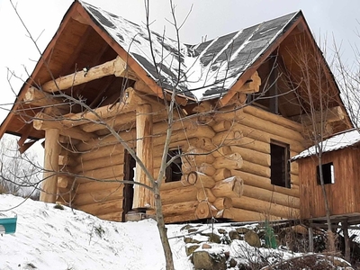 Dom z bala drewniany stan surowy otwarty
