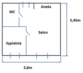 Mieszkanie 2pok* 31.5m2* parter*polne *