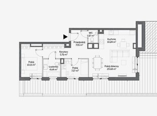 3 Pokoje z tarasem 93,45m2