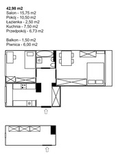 Mieszkanie 43 m2 - Łódź, Śródmieście - Górna, ul. Radomska 14/16