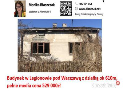 Dom 90m2 bud gospodarczy działka 610m Legionowo blisko PKP