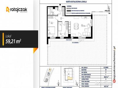 Mieszkanie 59.22m2 3-pok Gdańsk Potęgowska