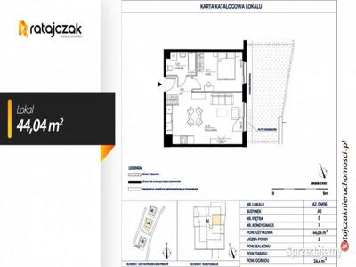 Mieszkanie Gdańsk Potęgowska 44.04m2 2 pok