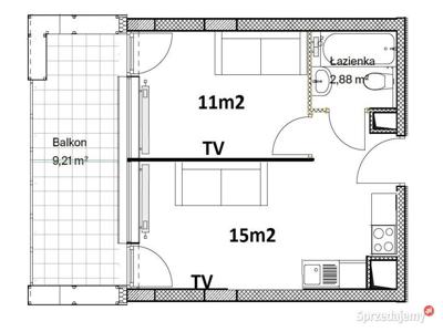 Mieszkanie Lublin 28.85m2 2-pokojowe