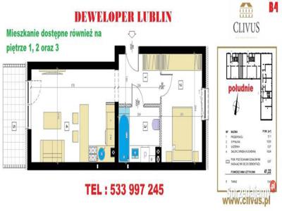 Mieszkanie Lublin 41.22m2 2 pokoje