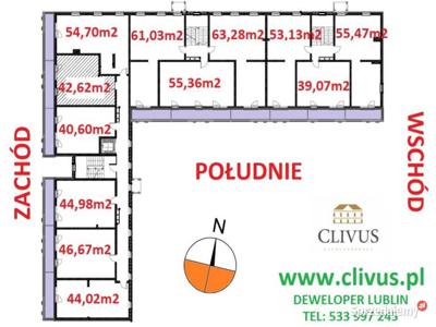 Sprzedaż mieszkania 40.65m2 2 pokojowe Lublin