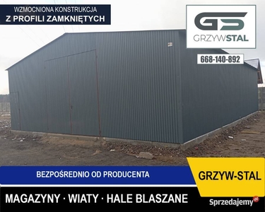 B41 Garaż Blaszany - HALA MAGAZYNOWA - Magazyn - Wiata - Hala - GRZYWSTAL