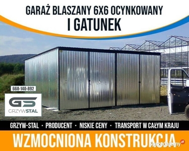 Garaż Blaszany Jednospadowy| Garaże Blaszane |Wiata|Ocynk - GRZYWSTAL