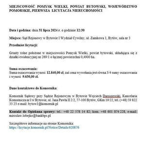 Działka siedliskowa Pomysk Wielki