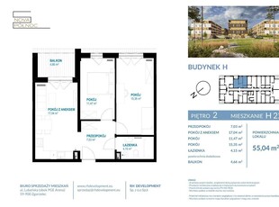 Mieszkanie 3 - pokojowe - pow. 55,04 m2