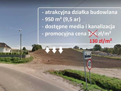 działka bud. 2 km od Świdnicy 130 zł/m2 | Wilków Pszenno | kanalizacja