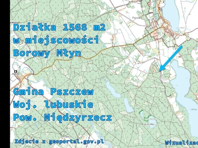 Działka rekreacyjna Borowy Młyn 1568m2