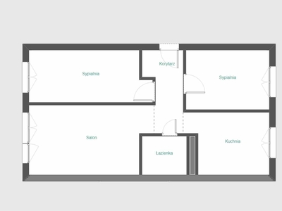 Mieszkanie 3-pokojowe w bloku 60, 11 m2