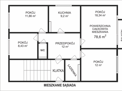 MIESZKANIE własnościowe M-5, 78.6m2, p. 2/4