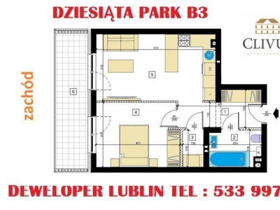 Mieszkanie 42.64m2 2-pokojowe Lublin