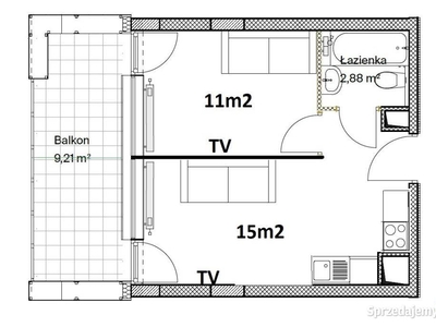 Mieszkanie Lublin 28.85m2 2-pokojowe