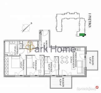 Do sprzedaży mieszkanie Poznań 82.73m2 4-pokojowe