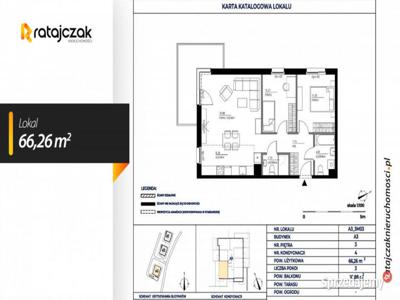 Mieszkanie 66.26m2 3-pok Gdańsk