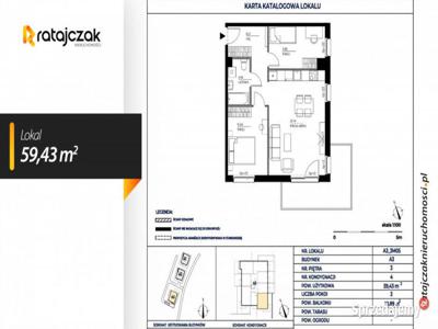 Mieszkanie Gdańsk Potęgowska 59.43m2