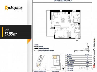 Sprzedaż mieszkania Gdańsk Potęgowska 57.88m2 3 pok