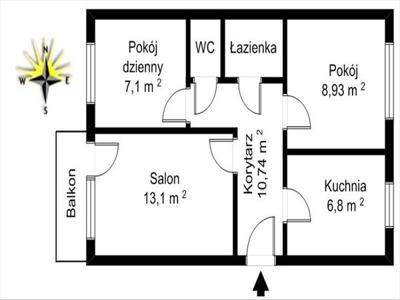 Trzypokojowe mieszkanie na os.Łokietka