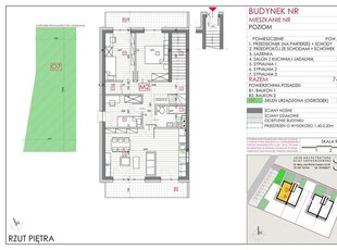 Mieszkanie dwupoziomowe 74,66 m2 plus 14,14 m2