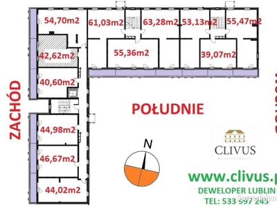 Mieszkanie Lublin 44.02m2 2-pokojowe