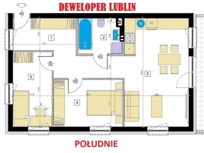 Mieszkanie Lublin 57.83m2 3-pok