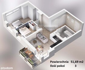 3pok 52m2 balkon|park|Prądnik Czerwony|Eng|0%