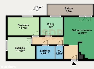 Duże mieszkanie w nowoczesnym budynku dla rodziny