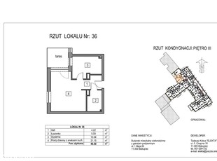 Mieszkanie Nr 36 - Piętro III - 40,50m2