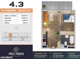 Przy Porcie - etap II | mieszkanie 2-pok. | M4.3