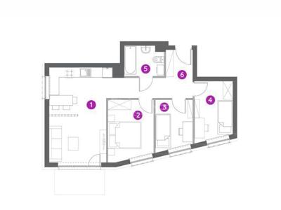 Mieszkanie / 51,7 m2 z balkonem / Jagodno